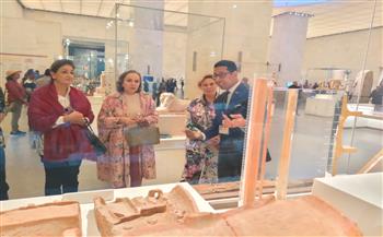 زوجة رئيس وزراء لبنان تزور المتحف القومي للحضارة المصرية «صور»