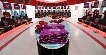 غرفة الملابس في ملعب البيت جاهزة قبل انطلاق مباراة قطر والإكوادور