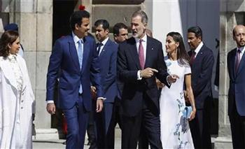 أمير قطر يلتقي العاهل الاسبانى
