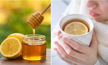 الليمون بالعسل لعلاج التهاب الحلق