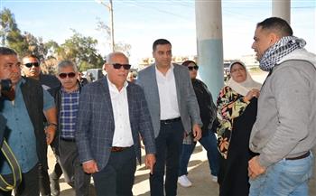 محافظ بورسعيد يتابع مشروع إنشاء طريق القوايطة