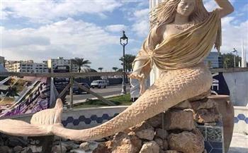 نقيب التشكيليين تعلق على التمثال المشوه لـ عروس البحر بالإسكندرية