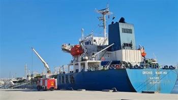 استقبال أول سفينة كيماويات على رصيف "عباس" بعد تطويره بميناء غرب بورسعيد