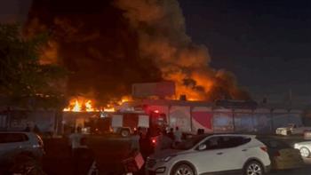 اندلاع حريق ضخم داخل المدينة المائية في محافظة النجف العراقية