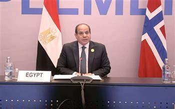 الرئيس السيسي: مصر لن تدخر جهدا في تشجيع الاستثمار بمشروعات الطاقة والوقود الأخضر