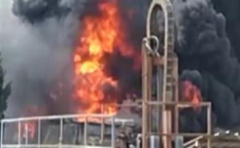حريق هائل في مصنع أنابيب أكسجين بالنوبارية.. والدفع بـ5 سيارات إطفاء  