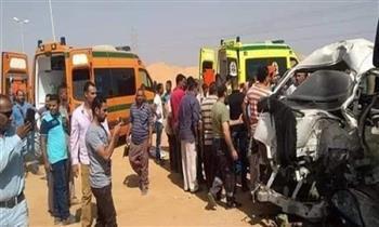 مصرع وإصابة 5 أشخاص في انقلاب سيارة نقل بالشيخ زويد شمال سيناء 