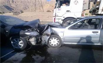 إصابة 3 أشخاص في حادث تصادم سيارتي ملاكي بطريق «طنطا - المحلة»