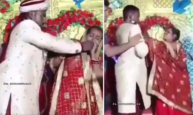 لسبب غريب.. معركة ساخنة وضرب بالأيدي بين عروسين في الكوشة «فيديو»