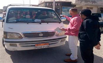 استمرار الحملات التفتيشية لمتابعة خطوط سير سيارات الأجرة بالقصير 
