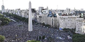 كأس العالم 2022.. جماهير الأرجنتين تحتفل بلقب المونديال في بيونس أيرس