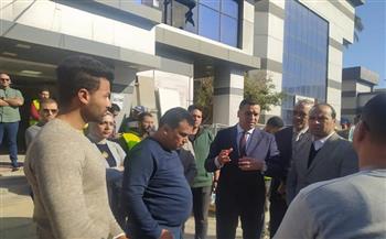 نائب محافظ بورسعيد يتفقد أعمال التطوير الجارية بمستشفى التضامن في بورسعيد