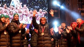 استقبال حافل لكرواتيا بعد حصد برونزية كأس العالم «صور»