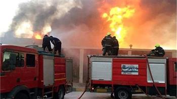 الحماية المدنية تسيطر على حريق بمصنع طوب في بني سويف