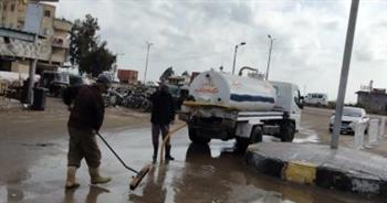 محافظ دمياط تتابع جهود رفع تجمعات مياه الأمطار