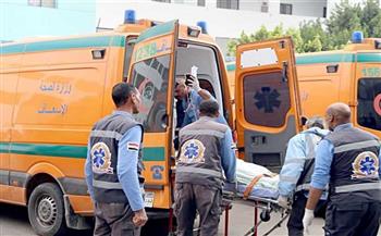 إصابة 4 أشخاص في حادث انقلاب موتوسيكل بأكتوبر 