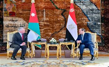 الرئيس السيسي وعاهل الأردن يؤكدان أهمية تضافر الجهود العربية للتصدي للأزمات بالمنطقة