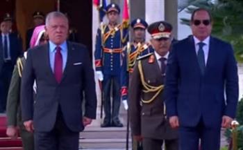 إطلاق المدفعية بقصر الاتحادية لحظة استقبال الرئيس السيسي لـ ملك الأردن | بث مباشر 