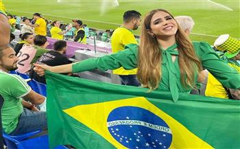كأس العالم 2022.. الإعلامية شيما صابر تدعم البرازيل من الملعب «صور»