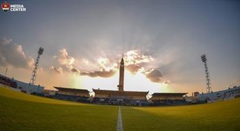 ملعب المحلة يتزين قبل مباراة الأهلي والغزل «صور»