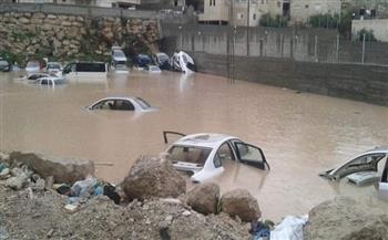 فيضانات في منطقة كفر عقب شمال القدس