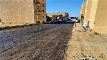 تجهيز شوارع منطقة الصحراوية برأس غارب تمهيدا لأعمال الرصف