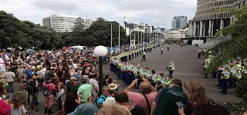 استمرار الاحتجاجات ضد قيود كورونا فى نيوزيلندا