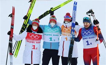 النرويج تتوج بذهبية التتابع للرجال بأولمبياد بكين