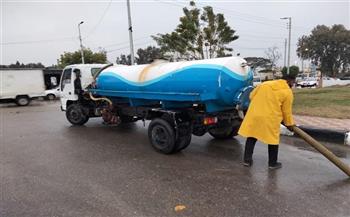 رئيس مياه القناة: انتشار سيارات الشفط وإعلان حالة الطوارئ لمواجهة الأمطار