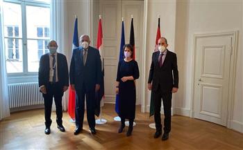 بيان مشترك عن وزراء خارجية مصر وفرنسا وألمانيا والأردن حول عملية السلام في الشرق الأوسط