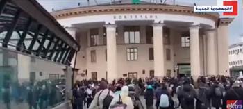 تكدس في محطة قطارات كييف مع تسارع عمليات النزوح (فيديو)