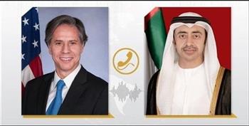 وزيرا خارجية الإمارات وأمريكا يبحثان هاتفيا الأوضاع الإقليمية والعالمية