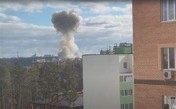 لحظة وقوع انفجار قوي بالعاصمة الأوكرانية (فيديو)