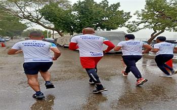 المشاركون بـ«30 يوما تحدى رياضى» يواصلون المنافسات رغم سقوط الأمطار