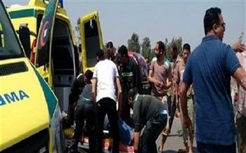 مصرع وإصابه 24 شخصا في حادث تصادم أتوبيس بسيارة نقل في المنيا