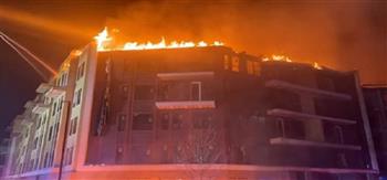 حريق ضخم في مجمع سكني بمدينة أوكلاهوما الأمريكية