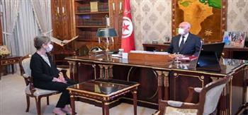 الرئيس التونسي يبحث مع رئيسة الحكومة الوضع في البلاد