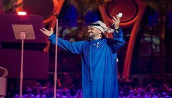 صعد للمسرح بطريقة مميزة.. حسين الجسمي يختتم حفلات ساحة الوصل بـ«إكسبو دبي»