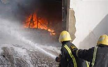 الحماية المدنية تجري عمليات تبريد لحريق مصنع مواد كيماوية بكرداسة