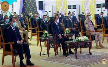 الرئيس السيسي يشهد افتتاح مجمع صالات حسن مصطفى لـ كرة اليد | فيديو