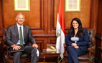 «المشاط» تلتقي السفير الأمريكي مع قرب انتهاء مهام عمله في مصر