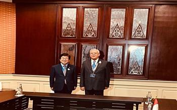 المستشار حنفي جبالي يلتقي رئيس الجمعية الوطنية بكوريا الجنوبية