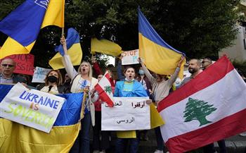 تظاهرة في بيروت دعما للعملية الروسية في أوكرانيا