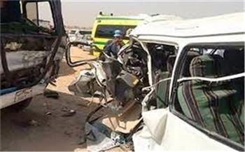 إصابة 8 أشخاص في انقلاب سيارة عمالة بقرية أبو غالب