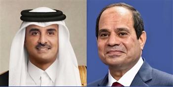 الرئيس السيسي يهنئ أمير قطر بحلول شهر رمضان