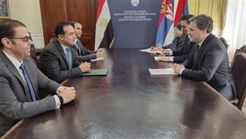 السفير المصري في بلجراد يناقش أهم موضوعات التعاون الثنائي مع وزير الخارجية الصربي