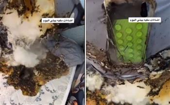 سعودية توثق انفجار شاحن هاتف محمول بفراش أبنائها (فيديو)