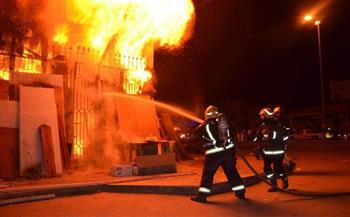إخماد حريق بـ مركز علاج طبيعي في المهندسين 
