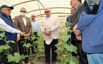وزير الزراعة ومحافظ القليوبية يتفقدان صوب المشروع القومي لإنتاج التقاوي بـ«قها»