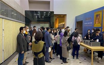 حفل استقبال في معرض "أسرار توت عنخ آمون" بـ متحف الحرب الكورية بـ سول 